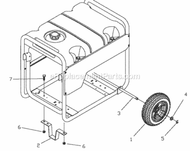 Wheel_Kit Diagram and Parts List for 030298-0  Briggs and Stratton Generator